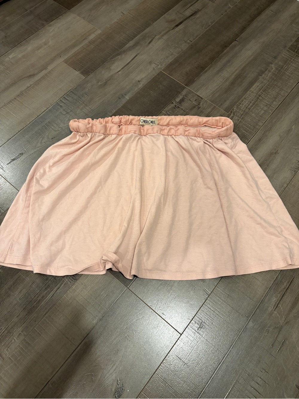 Cherokee Peach Pink Cotton Mini Skirt